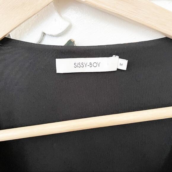 sissy boy brown black zebra print wrap mini dress - Picture 3 of 7